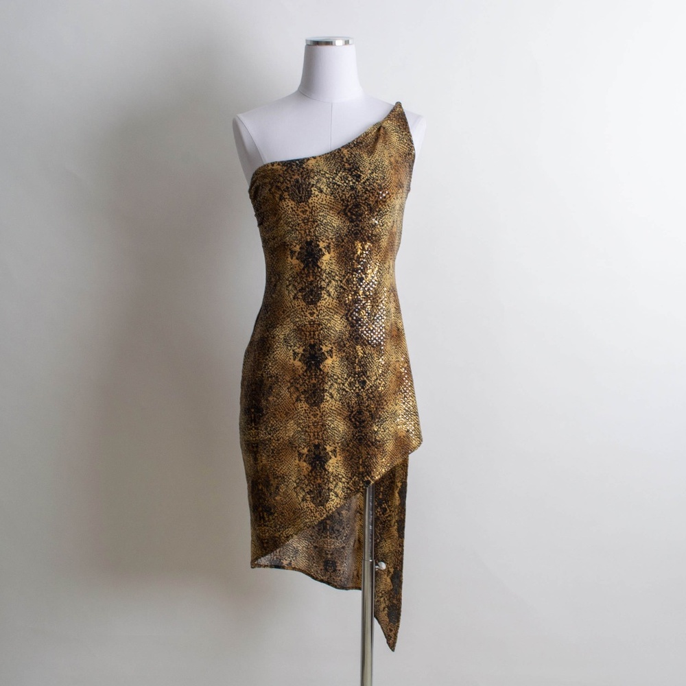 90’s CACHE Snakeskin One Shoulder Top